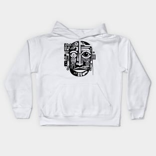 Pop Art Abstract Face Kids Hoodie